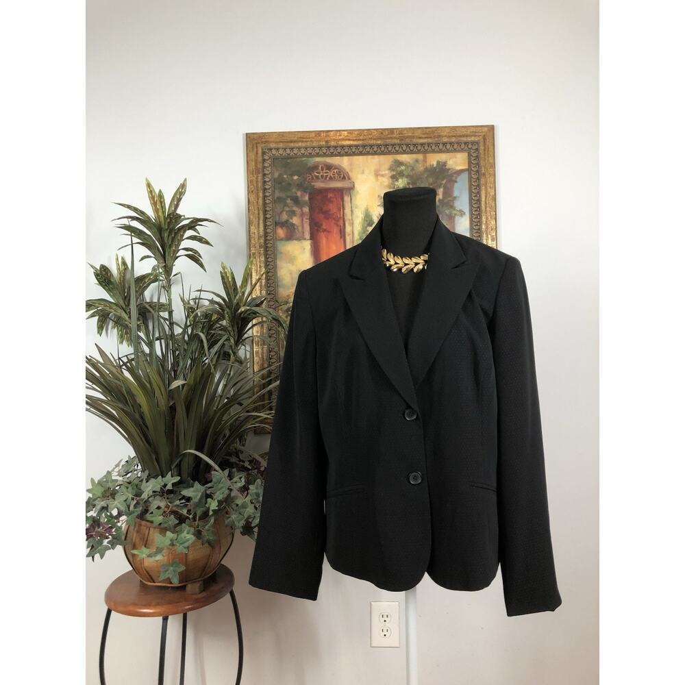Norton Mcnaughton Women Jacket 12 Open 2 Button Office Siren Clueless Preppy